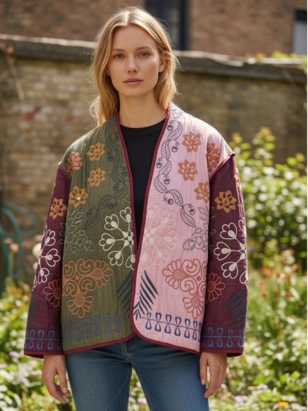 ZARA Women's Floral Jacket MultiColor Embroidered